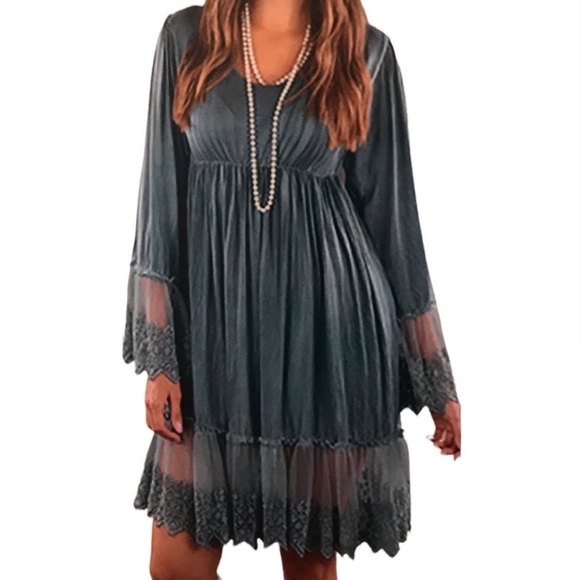 Sacred Threads Tops - S/M.  NWT.  DRESS/TUNIC by Sacred Threads.  BL/RD7 220286